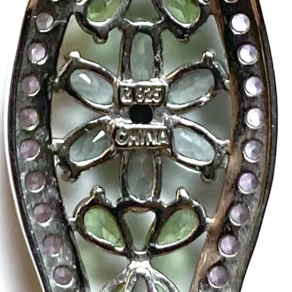 Ross-Simons Sterling Silver Vintage Multi Stone Necklace - Picture 5 of 6